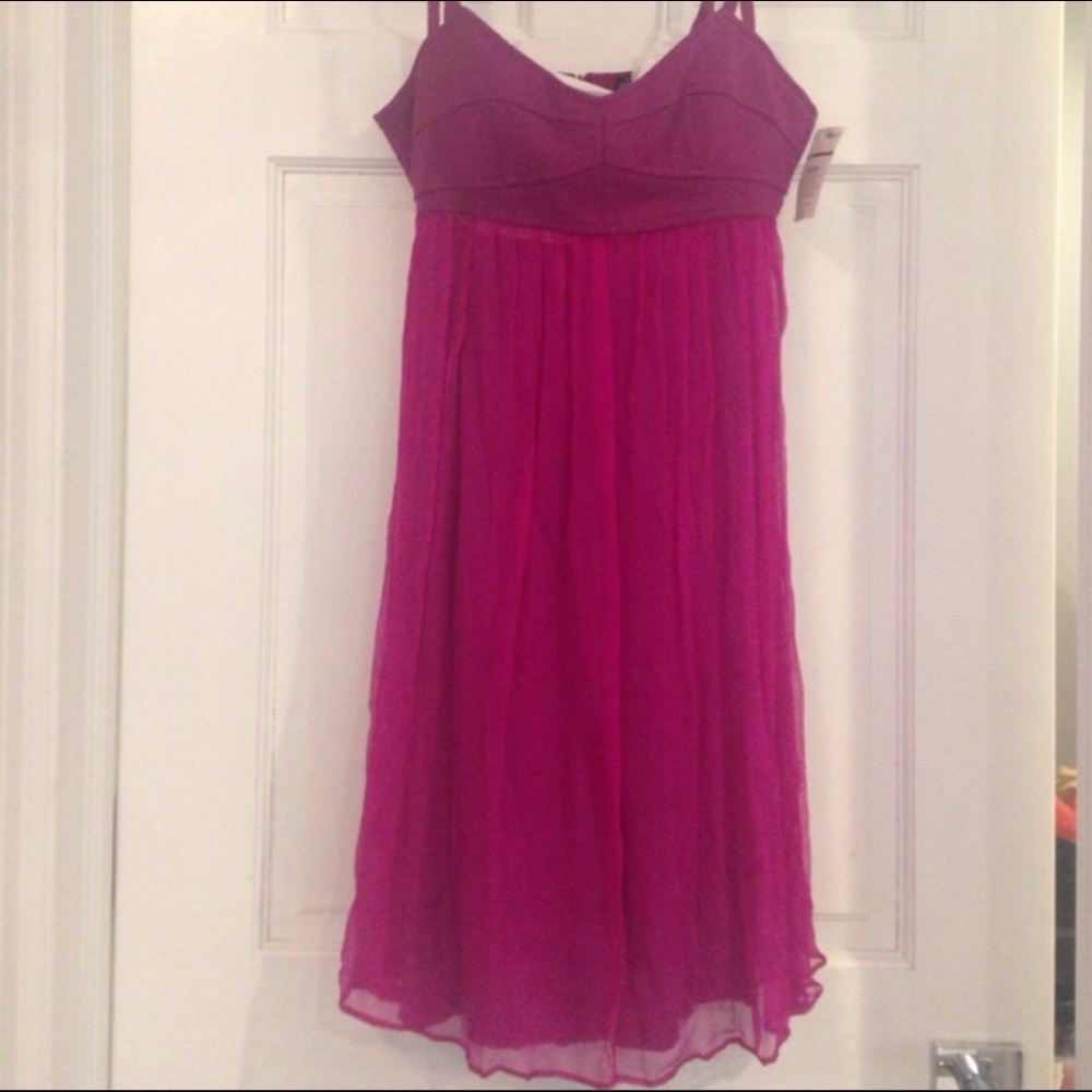 Ella Moss Fuchsia Chiffon Beautiful Flowy Dress,S-NWT